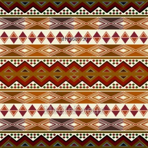 Multicolored African Pattern With Geometric Shapes/symbols